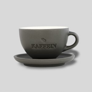 Kaffein thick ceramic flat white coffee cup